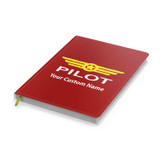 Customizable Name & PILOT BADGE Designed Notebooks
