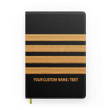Customizable Name & Pilot Epaulette (4,3,2 Lines) Designed Notebooks