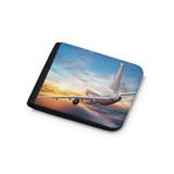 Airliner Jet Cruising over Clouds Designed Wallets