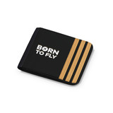 Born to Fly & Pilot Epaulettes (4,3,2 Lines) Designed Wallets