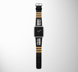 Born To Fly & Pilot Epaulettes (4,3,2 Lines) Leather Apple Watch Straps