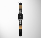 Born To Fly & Pilot Epaulettes (4,3,2 Lines) Leather Apple Watch Straps