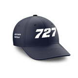 Customizable Name & 727 Flat Text Embroidered Hats
