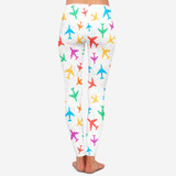 Cheerful Seamless Airplanes Designed Women Leggins