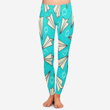 Super Cool Paper Airplanes Designed Women Leggins