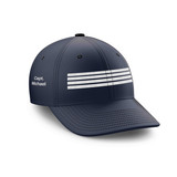 Customizable Name & SILVER Pilot Epaulette (4 Lines) Embroidered Hats
