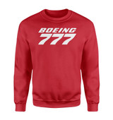 Boeing 777 & Text Designed Sweatshirts