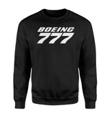Boeing 777 & Text Designed Sweatshirts