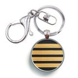 Pilot Epaullette (4,3,2 Lines) Designed Circle Key Chains