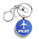 Pilot & Circle Designed Circle Key Chains