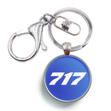 717 Flat Text Designed Circle Key Chains