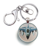 Crusing Fighting Falcon F16 Designed Circle Key Chains