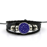 Different Sizes Seamless Airplanes Designed Leather Bracelets