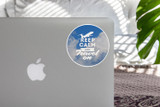 Keep Calm and Travel On Designed Stickers
