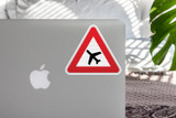 Warning Airplane Designed Stickers