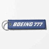 Boeing 777 & Text Designed Key Chains