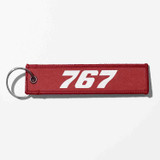 Boeing 767 Flat Text Designed Key Chains