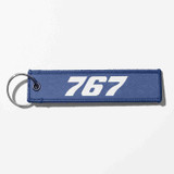 Boeing 767 Flat Text Designed Key Chains