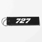 Boeing 727 Flat Text Designed Key Chains