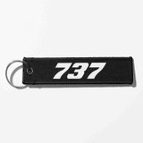 Boeing 737 Flat Text Designed Key Chains