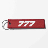 Boeing 777 Flat Text Designed Key Chains
