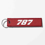 Boeing 787 Flat Text Designed Key Chains