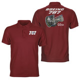 Boeing 787 & GENX Engine Designed Double Side Polo T-Shirts