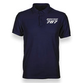 Boeing 787 & Text Designed Polo T-Shirts