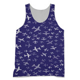 Different Sizes Seamless Airplanes Designed 3D Tank Tops
