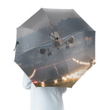 Magnificent Airplane Landing Designed Umbrella