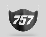 Boeing 757 Text Designed Face Masks