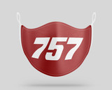 Boeing 757 Text Designed Face Masks