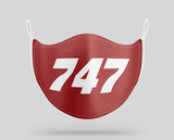 Boeing 747 Text Designed Face Masks