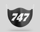 Boeing 747 Text Designed Face Masks
