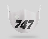 Boeing 747 Text Designed Face Masks