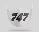 Boeing 747 Text Designed Face Masks