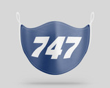 Boeing 747 Text Designed Face Masks