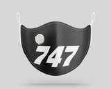 Boeing 747 Text Designed Face Masks