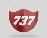 Boeing 737 Text Designed Face Masks