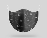 Travel The World By Plane Designed Face Masks