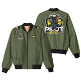 Pilot Bird Patch & Customizable Badge Designed 3D Bomber Jackets