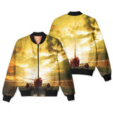 Ready for Departure Passanger Jet Designed 3D Pilot Bomber Jackets