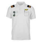 Customizable Pilot Uniform (Badge 4) Designed 3D Polo T-Shirts