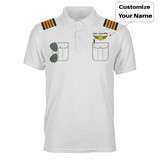 Customizable Pilot Uniform (Badge 4) Designed 3D Polo T-Shirts