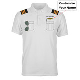 Customizable Pilot Uniform (Badge 3) Designed 3D Polo T-Shirts