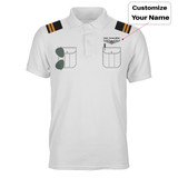 Customizable Pilot Uniform (Badge 1) Designed 3D Polo T-Shirts