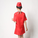 "Red" Colored Hostess & Stewardess Uniform for Children