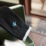 Super Quality Airplane Embroidery Socks