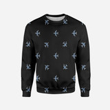 Nice Airplanes (Black) Printed 3D Sweatshirts