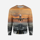 Aircraft Departing from RW30 Printed 3D Sweatshirts